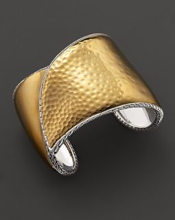 John Hardy Palu Wide Cuff in 22K Gold and Sterling Silver