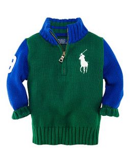 Boys Half Zip Big Pony Sweater   Sizes 9 24 Months