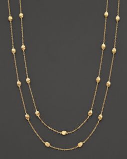 Siviglia Collection Small Bead Extra Long Gold Necklace, 47.25L