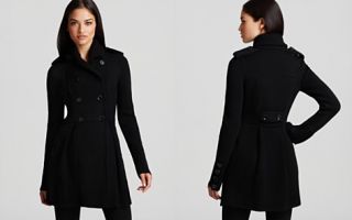 Burberry London Double Breasted Wool Blend Tailored Coat_2