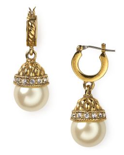 pearl drop hoop earring price $ 32 00 color gold quantity 1 2 3 4 5