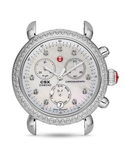 Michele CSX Day Diamond Embellished Stainless Steel Watch Head, 36mm