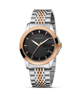 Gucci G Timeless Stainless Steel and 18K Rose Gold Watch, 38mm
