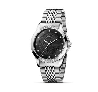 Gucci G Timeless Stainless Steel Watch with Diamonds, 38mm