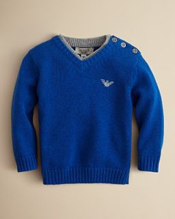 Armani Junior Infant Boys V Neck Sweater   Sizes 3 24 Months