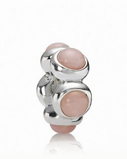 PANDORA Charm   Sterling Silver & Pink Opal Cabochon