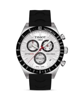 Tissot PRS516 Mens Silver Quartz Chronograph Sport Watch, 42mm