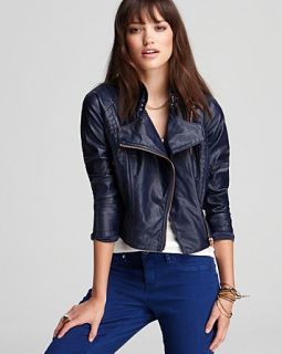 blanknyc jacket vegan leather moto price $ 88 00 color navy with rose