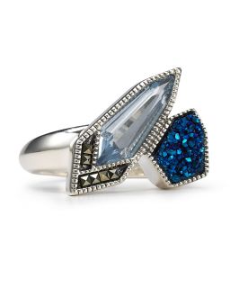 marcasite sea blue druzy ring orig $ 150 00 sale $ 105 00 pricing