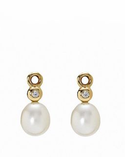 PANDORA Earring Charms   Diamond, Freshwater Pearl & 14K Gold, .02 ct
