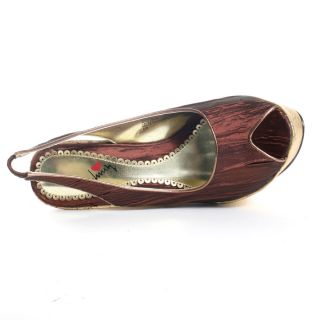 Ripple Wedge   Brown, Luichiny, $31.49