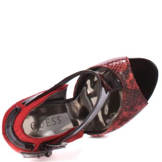 Okemos   Red Multi Suede, Guess, $84.99