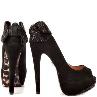 Betsey Johnsons Black Ranndy   Black Suede for 129.99