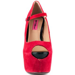 Betsey Johnsons Black Belll   Red Suede for 139.99
