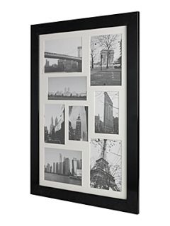 Linea Glossy black multi aperture photo frame   