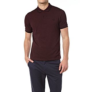 Slim fitted twisted marl twin tipped polo shirt