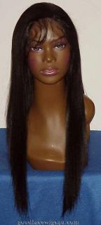Beautiful Black Yaki Straight Lace Front Wig Gorgeous Ready to SHIP