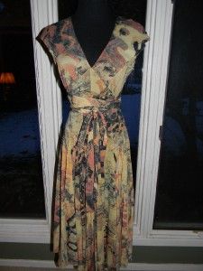 Elana Kattan Wrap Dress Sundress Medium