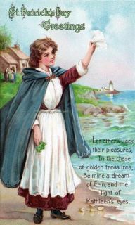 Brundage St Patricks Day Repro Greeting Card Irish Kathleen