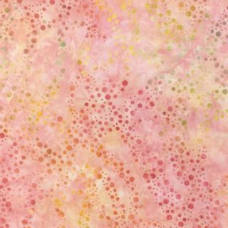 Kaufman Artisan Batiks Bubbles Bubble Gum Dots Pink Peach Orange