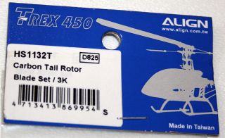Align T Rex 450 Carbon Tail Rotor Blades AGNHS1132