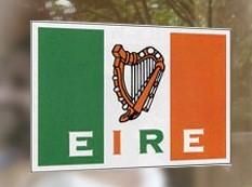 Rectangle Flag Shamrock Window Cling Irish Decal Car Sticker