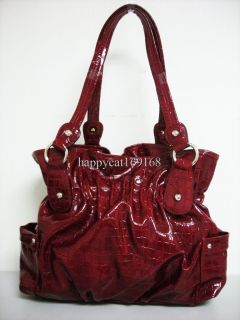 KATHY Van Zeeland Belt Shopper Red Handbag one size