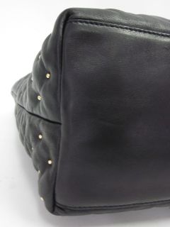 Badgley Mischka Black Leather Kelly Handbag $595