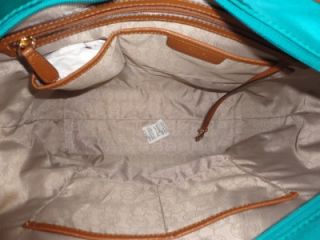Michael Kors Kempton Nylon Large N s Aqua Tote Bag Purse $128 Perfect