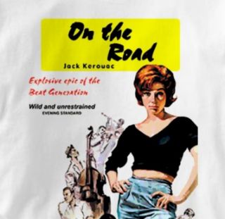 Jack Kerouac on The Road Beat Retro Author T Shirt XL
