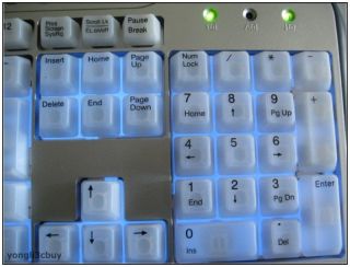 Illuminated Keyboard 17 Hot Keys Backlit Light PC Keyboard New