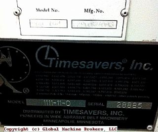Timesaver Wet Belt Sander Model 1111 11 0