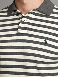 Polo Ralph Lauren Slim fitted twin striped polo shirt Grey   House of Fraser