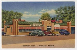 1941 KENTLAND IN early Café old Cars Drive In? near Lafayette IN