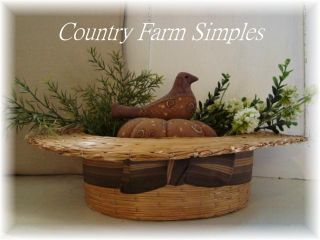 Early Mens Straw Hat ~ Sage & Gray Bow ~ Country Garden ~ Spring Thyme