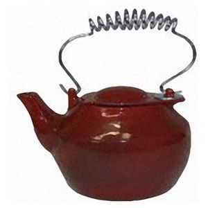 Apple Red Wood Stove Kettle