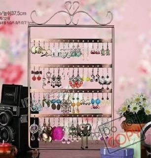 Vintage Copper Earrings Display Jewelry Holder Rack ◆Z10