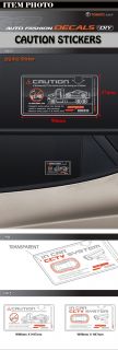 07 11 Kia Rondo Carens Window Caution Emblem Stickers