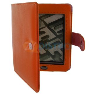 Leather Folio Case Cover Pouch for  Kindle Touch Reader
