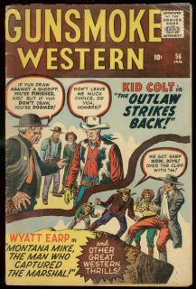 Gunsmoke Western 56 1960 Baker Art Atlas Comics Kirby VG