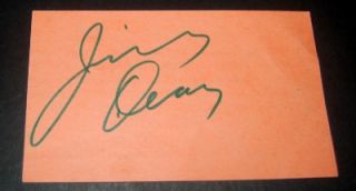 INVENTORY CLEAN OUT COUNTRY MUSIC LEGEND JIMMY DEAN SIGNED 3X5 CARD D