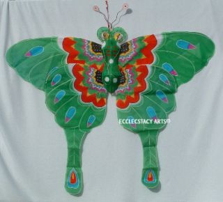 Green Butterfly Traditional Weifang Chinese Kite Hand Made Bamboo