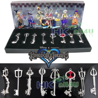 Set Kingdom Hearts II Metal Keyblade Sword Weapon 8pcs