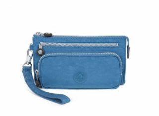 Kipling UKI Large Purse Clutch Bag Mitchell Blue BNWT RRP £42