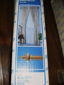 Brentwood Kirsch Pole Curtain Rod 66 120 Oak Decorative