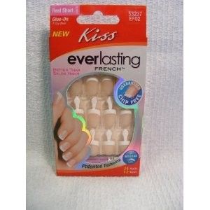 Kiss Everlasting French Manicure Kit 53237 Real Short 28 Nails