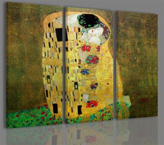Gustav Klimt I Quadro Inedito 3 Tele IL Bacio