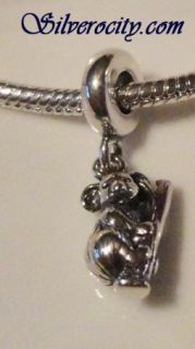 Authentic Pandora KOALA BEAR Charm Bead #791085 Sterling Silver S925
