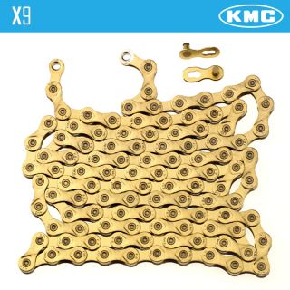 KMC x9 Light Chain TI Gold for Shimano SRAM 9 Speed