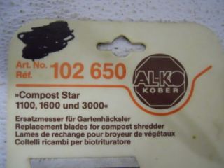 Alko Kober 102650 Compost Star 110 1600 3000 Replacement Blades